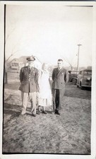 WW2 Photo Soldier with Mother Brother Family Portrait