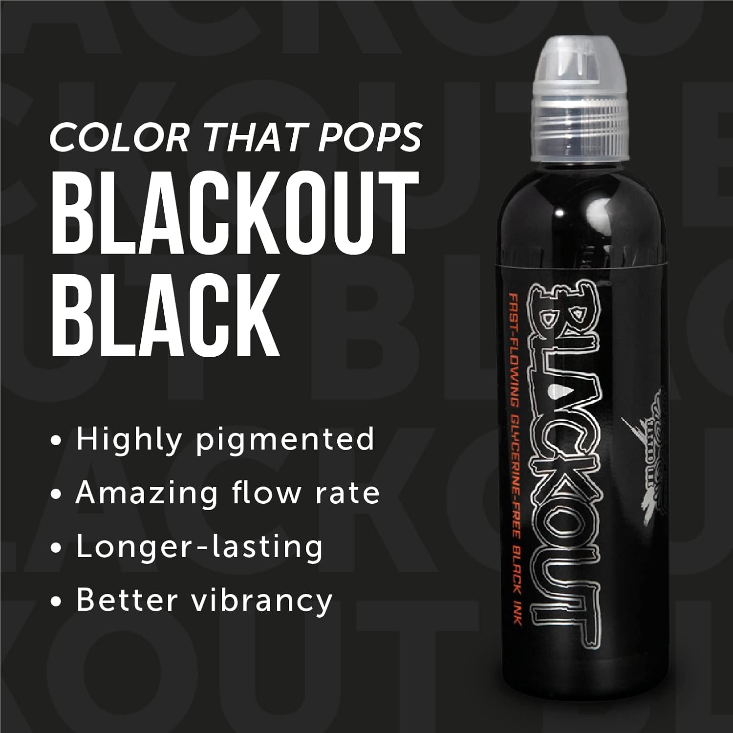 , Blackout Black Tattoo Ink - Professional Tattoo Ink with High Pigment Content 
