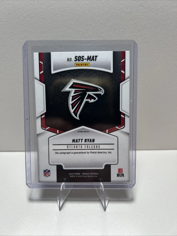 2025 Panini Mosaic Choice Red And Yellow Showtime Matt Ryan Auto #SOS-MAT - Image 2 of 2