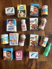 Vintage 1960s-70s play food pretend lot Kellogg's Del Monte Sun Maid Nestle