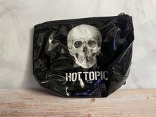 New With Tags Hot Topic Small Black Skull Make Up Bag Dead stock