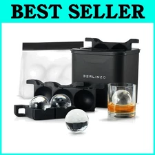 Clear Ice Ball Maker for Whiskey & Cocktails - Set of 4