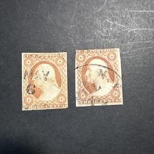 US Scott#10A and 11 3c Washington Used