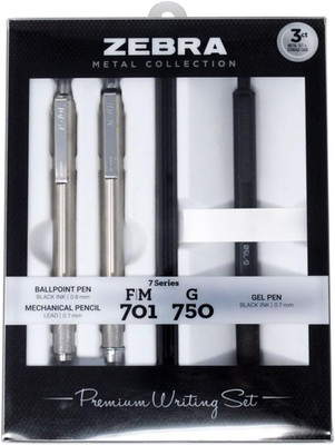 Premium Writing Gift Set 3-Pack, Black Ink, Medium/Fine Point, Includes G-750 Ge