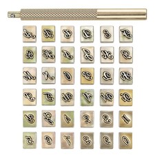 37 Pieces Leathercarft Stamping Tool Set, 6mm Alphabet Letters and Numbers St...