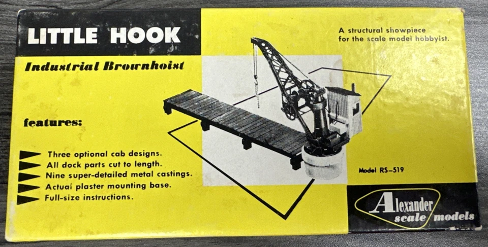 Kit de modelos a escala Alexander #RS-519 gancho pequeño polipasto marrón nuevo en caja 1:87 HOn3, HOn30 Foto 3 de 4