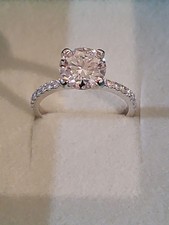 Woman Engagement Ring Size 6 "2ct Moissanite"