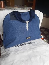 BORBONESE - Shopper  Nuova Color Azzurra Blu Piccola Imperfezione