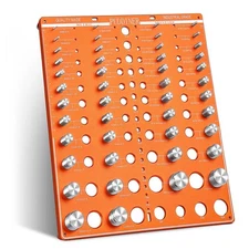 68 Nut and Bolt Thread Checker, 22 Standard, 24 Metric Bolt, 22 Drill Bit Gau...