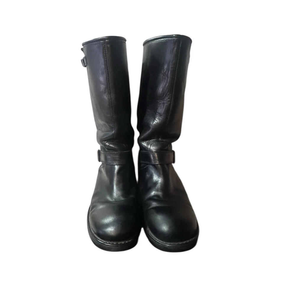 Botas de montar altas de cuero negras Felise Bronx para mujer talla 41 EE. UU. 10,5 hebilla usadas Foto 3 de 4