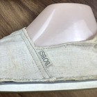 Bobs Women Sz 9 Tan Beige Memory Foam Slip On Flats Striped Back *Stains *Read — photo 3