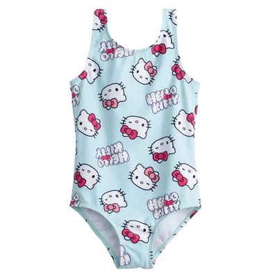 Hello Kitty - Maillot de bain 1 pièce motif/style imprimé intégral - (NS10055) - Photo 1/4