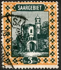 Saar 1922 Mettlach Church Used (SC# 115)