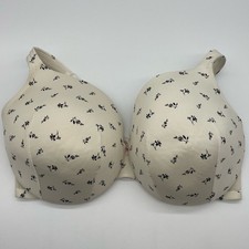 Cacique White Patterned Floral Lightly Lined Full Coverage Bra