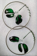 Handmade Glass Resin Mistletoe Hanging Bauble Ornament 