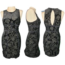 NWT Black Free People Intimately Velvet Burnout Babe Bodycon Dress Size S