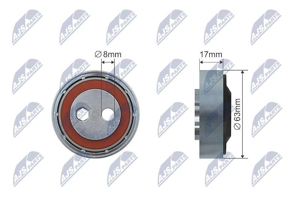 NTY Idler Pulley V-Belt Tensioner RNK-AU-007 for Audi Skoda VW