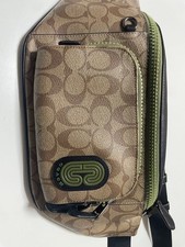 Coach Shoulder Bag Beige Olive