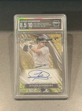 2024 Topps Chrome Black CBA-JDO Jasson Dominguez RC Gold MD Refractor Auto /50