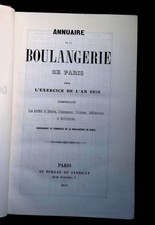 Annuaire de la boulangerie de Paris pour l'exercice de l'an 1859 comprenant 