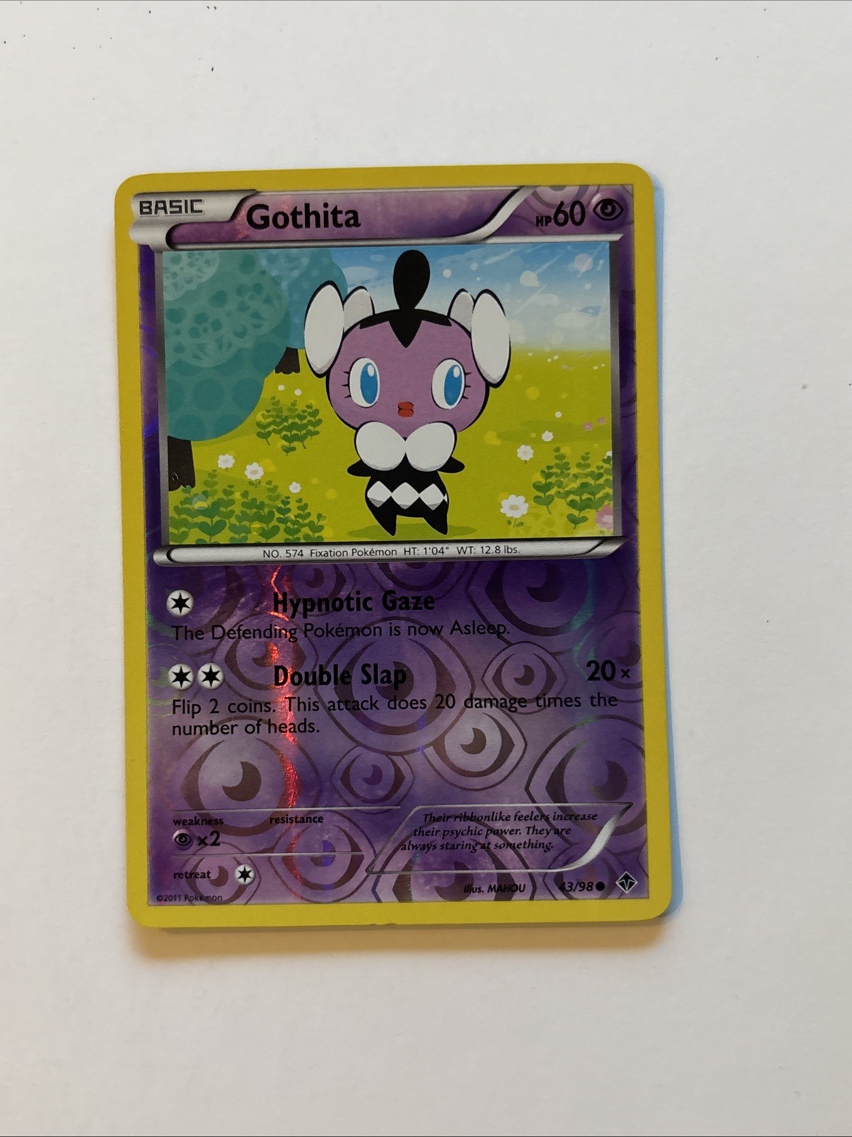 Gothita 43/98 Rev Reverse Holo BW Emerging Powers Pokemon NM