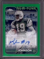 KEYSHAWN JOHNSON 2024 Topps Chrome Green Refractor Autograph Auto #48/99