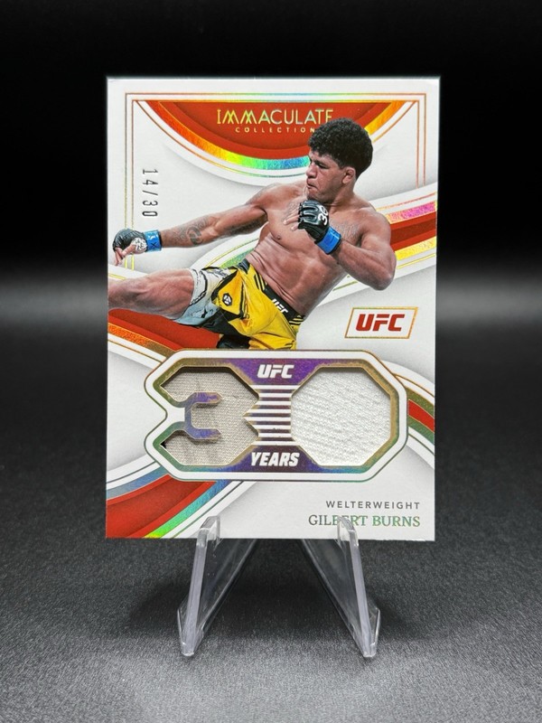 2023 Panini Immaculate UFC - GILBERT BURNS 30th Anniversary Memorabilia /30