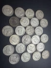24 Franklin Half Dollars 90% Silver Lot Pre-1964 Mixed Dates VINTAGE Coin Lot