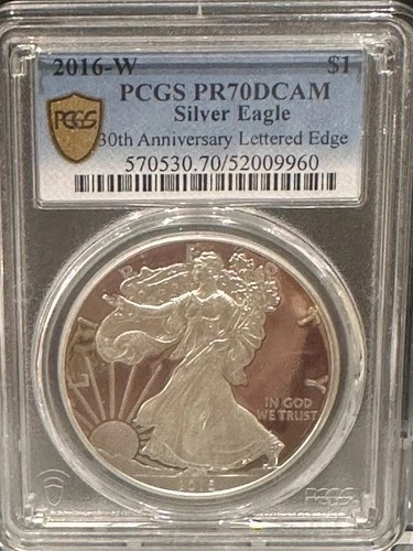 2016-W American Silver Eagle 30th Anniversary PCGS PR70 DCAM First Strike