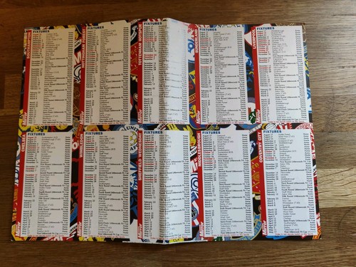 POSTER - Football Fixtures Sheet Double-Sided Daily Mirror 1995 - Picture 1 of 2