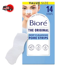 Biore Deep Cleansing Pore Strips 14 Count Blackhead Remover for Nose Oily Skin