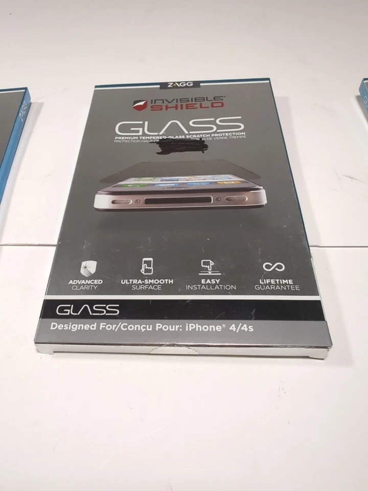 Zagg Invisible Shield glass for Apple iPhone 4/4s New - Set of 3 Packs - Image 2 of 3