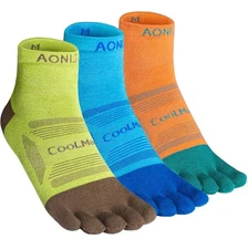 Running Ankle Toe Socks for Men and Women Lightweight Coolmax High Performanc...