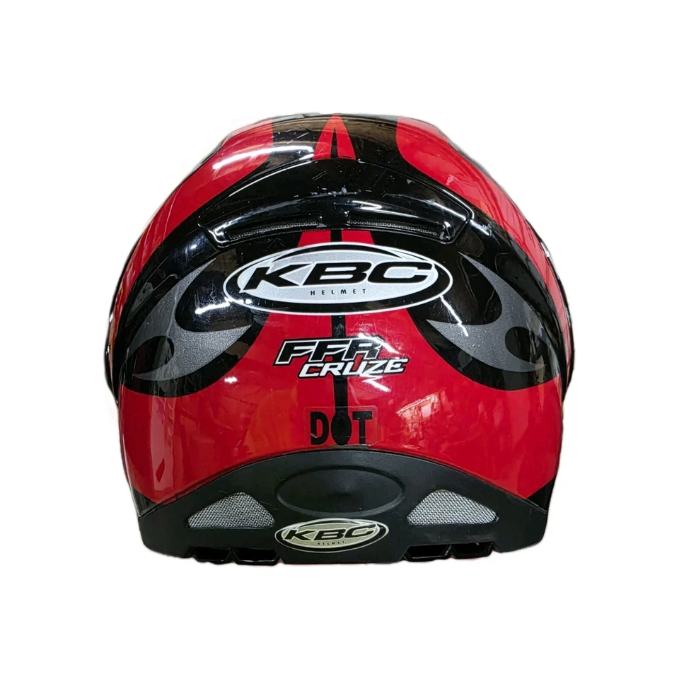 Casco de motocicleta modular KBC FFR Cruze XXL - Ventilaciones, soporte de bloqueo de pasador, rojo/negro Foto 2 de 4