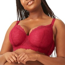 Naturana The Friday Recycled Lace Lined Underwire Bra-Red 40B