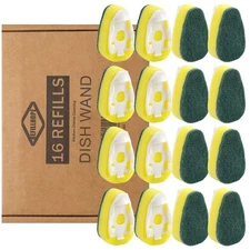 Dish Wand Refills 16Pack, Dishwand Sponges Heads,Common Compatible Dish Wand ...
