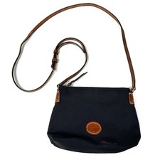 Dooney And Bourke Women s Small Crossbody Bag Canvas Black Brown Leather 2016