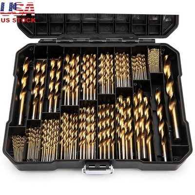 Titanium Twist Drill Bit Set 230pcs HSS Self Centered High Speed Durable Bits US