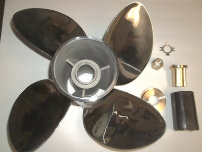 #ad #ad MERCRUISER ALPHA BRAVO 1 STAINLESS STEEL 4 BLADE PROPELLER PROP 14.25 X 17P 14.5 $299.97