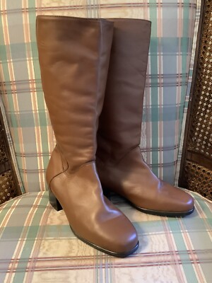 NEW Regence Canada Women's Brown Leather Lace Up Shaft Knee High