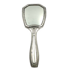 Specchio decò da toletta argento 800 antico vintage anni ‘20 Made in Italy