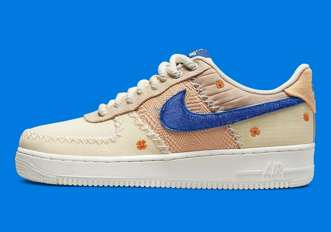Nike Air Force 1 Low 07 Blue Sail LA Flea White Sneakers DV2215