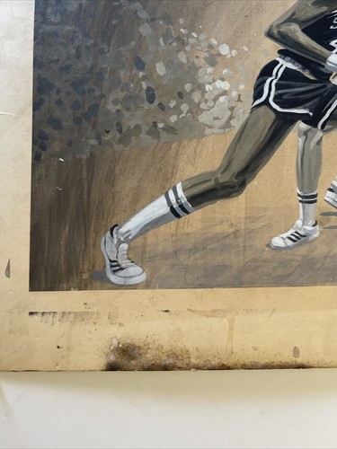 Vintage Painting State Basketball Illustration By Mike Phillips 1970’s Retro - Picture 10 of 15