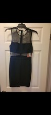 Women's Black Dress With Sheer Accents Sz Small