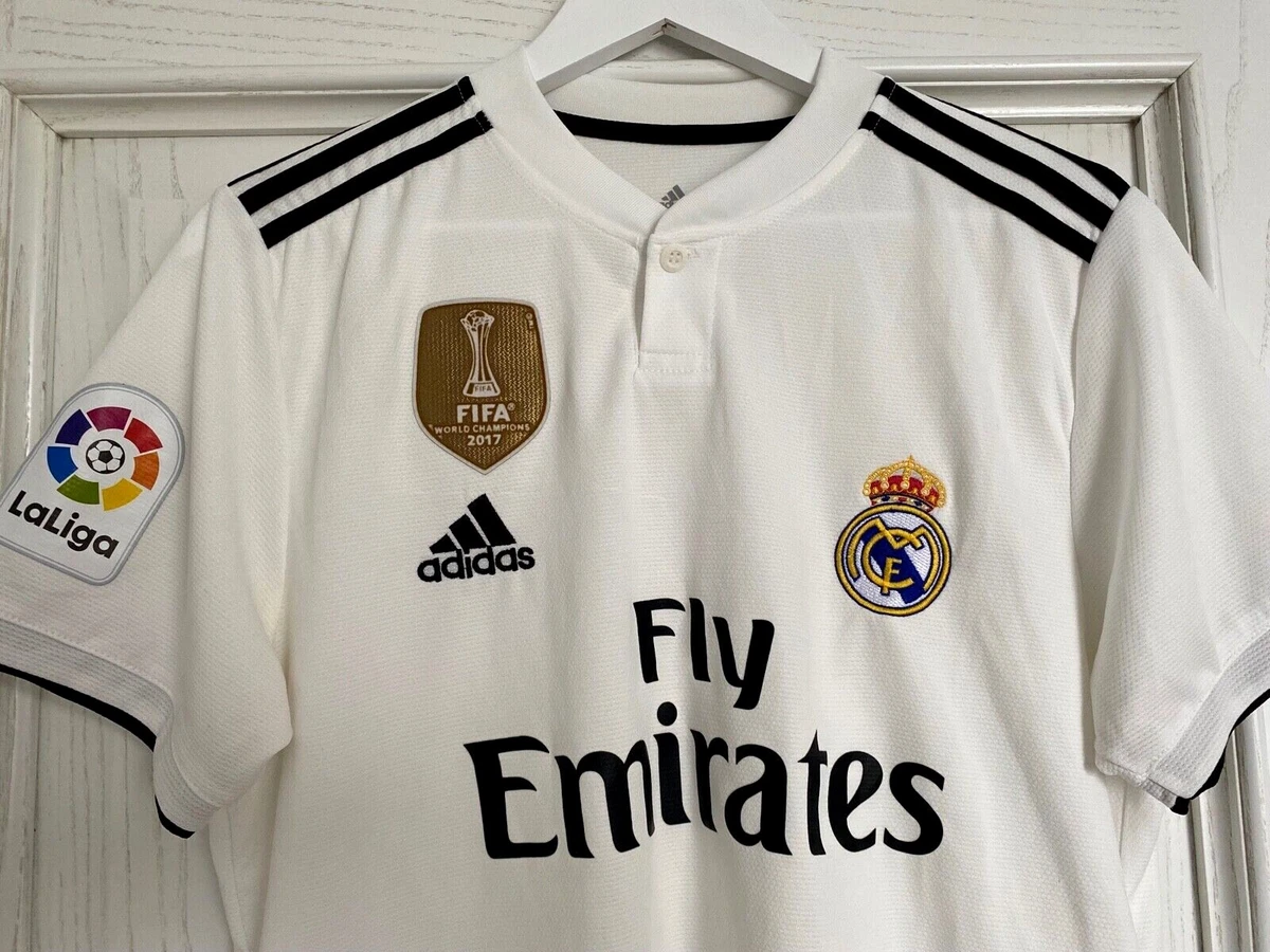 Llevar cosecha Derecho REAL MADRID 2018 2019 HOME ADIDAS FOOTBALL JERSEY SHIRT SOCCER SPAIN SIZE  XL | eBay