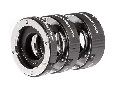 Movo MT-PQ47 3-Piece AF Chrome Macro Extension Tube Set for Pentax Mirrorless