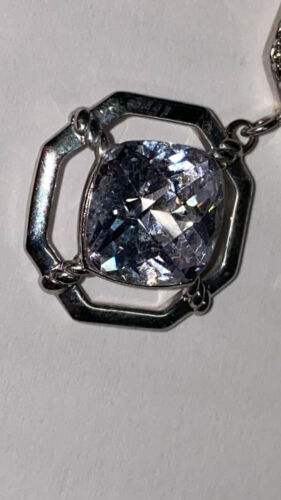 Collar Colgante de Plata 925 de Circonio Cúbico Nordtsrom Italia 2" $180 #18 - Imagen 4 de 5