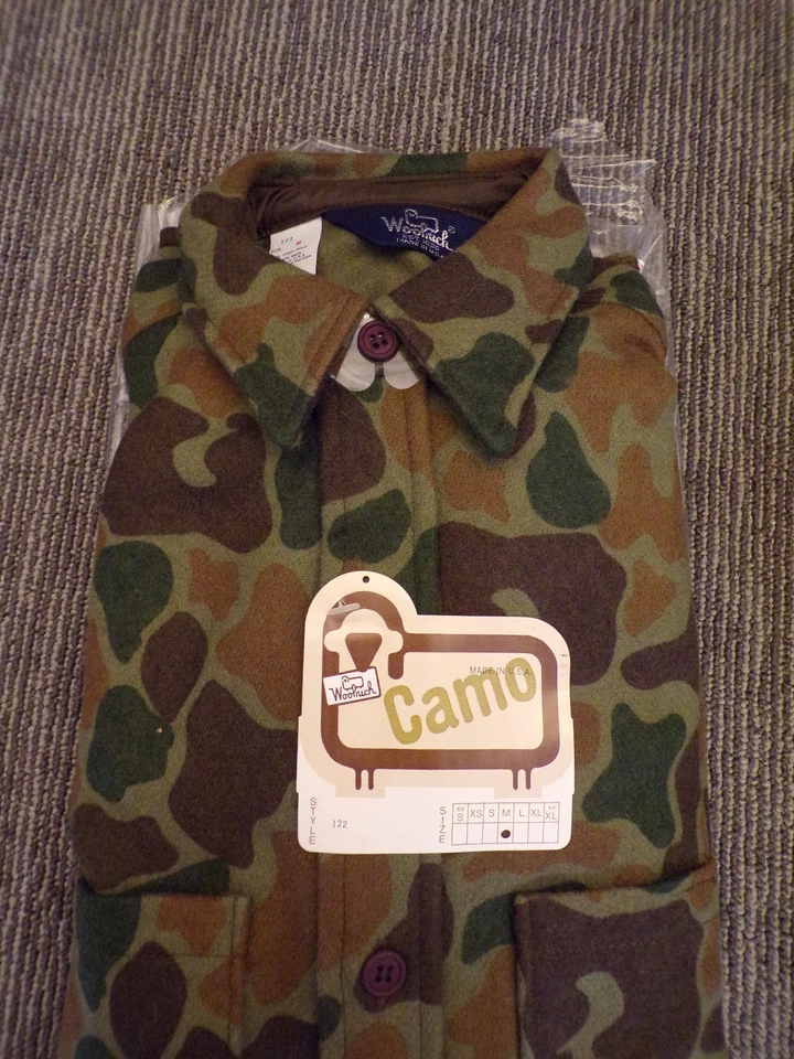 NOS Vtg Woolrich Camouflage Wool Hunting Shirt sz Med   USA Made - Image 2 of 3
