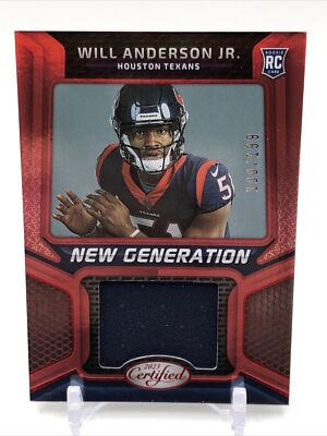 2023 Certified Will Anderson Jr. RC Rookie New Generation Jersey Red #100/199