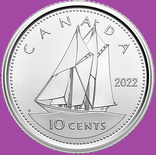 2022 Canada Ten Cents Coin. Mint UNC Dime. 10c. Bluenose | eBay